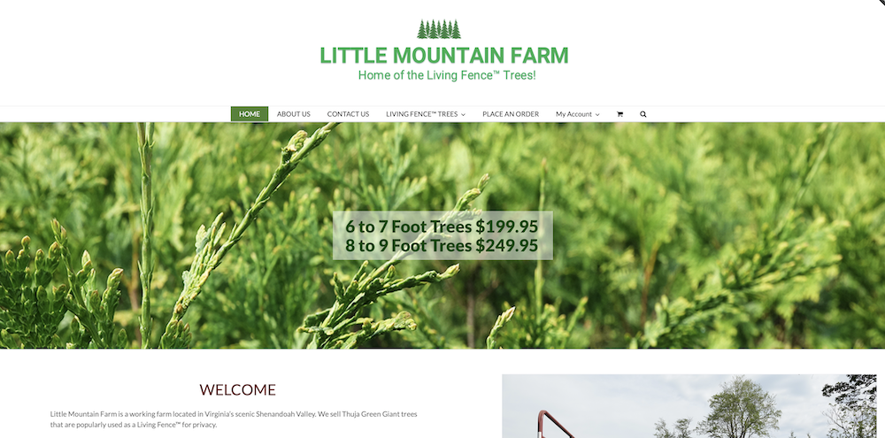 Website for Tree Nursery